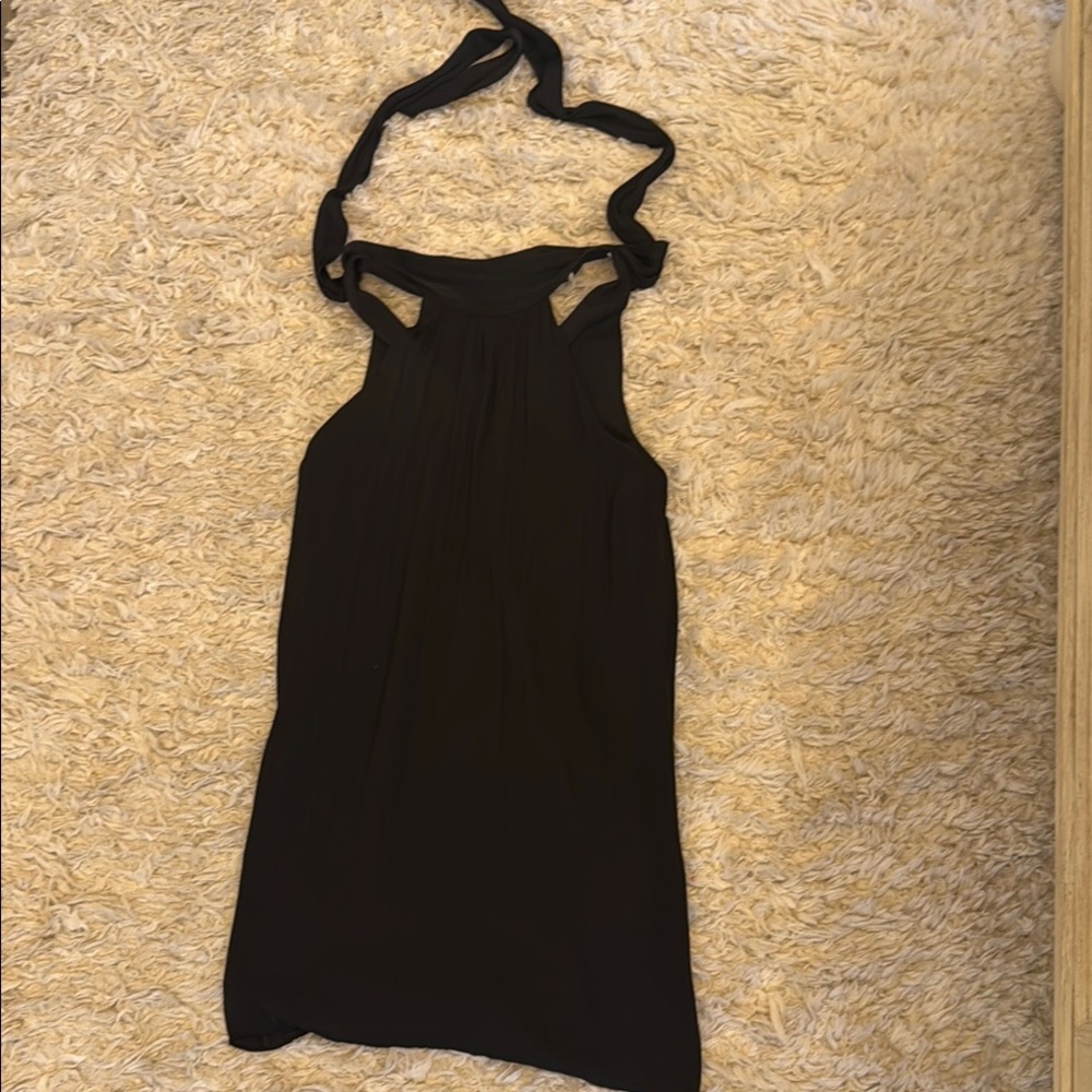 Elegant Black Halter Dress - Picture 3 of 12